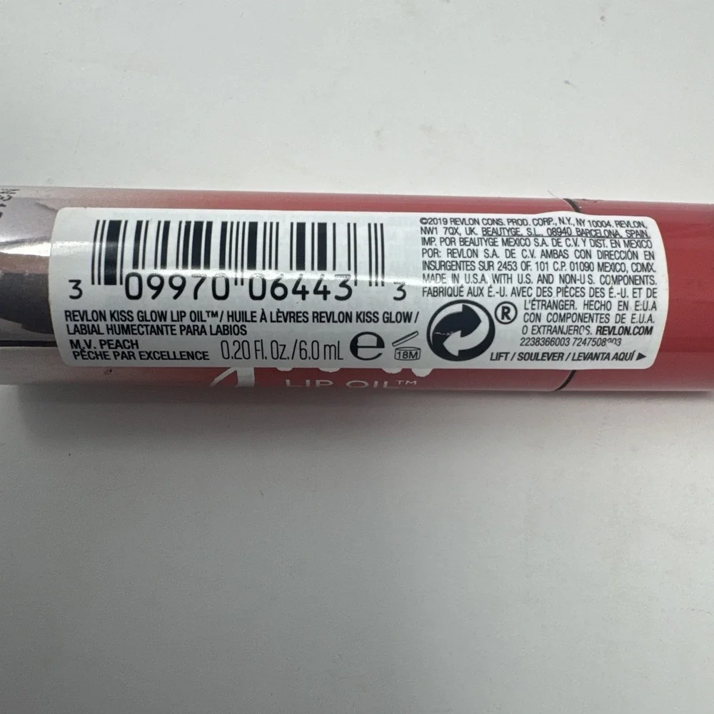 8 REVLON Kiss Glow Lip Oil M.V. PEACH 003 6 mL